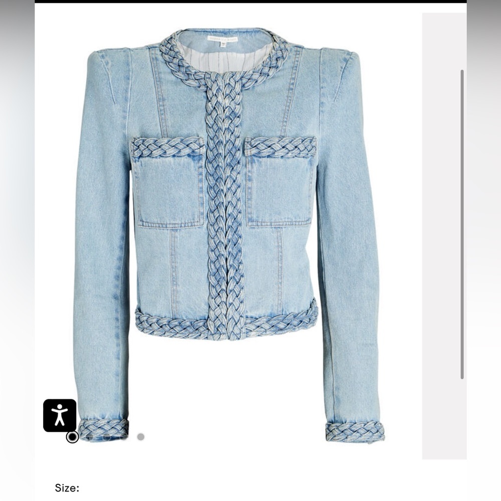 Veronica Beard Braided Trim Jean Jacket